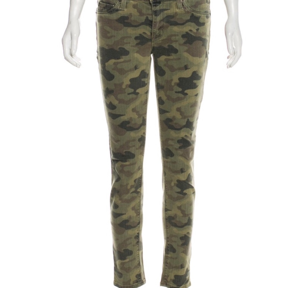 Hudson Mid Rise Skinny Fit Camouflage Print Jeans
